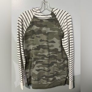 Maurices Camo/Stripe Hoodie